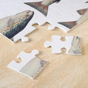 Kleurrijke zalmillustratie legpuzzel