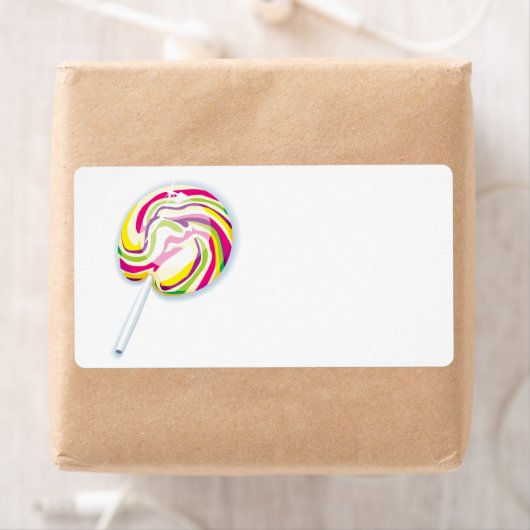 kleurrijke zanderige lolly etiket (Insitu)
