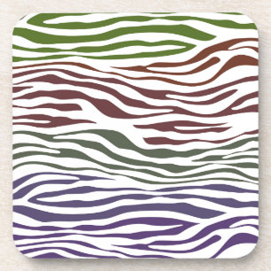 Kleurrijke Zebra Abstract Bier Onderzetter