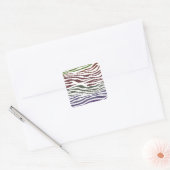 Kleurrijke Zebra Abstract Vierkante Sticker (Envelop)