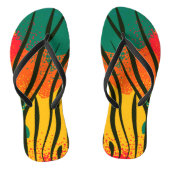 Kleurrijke Zebra — Dierafdrukken Teenslippers (Voetbed)