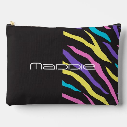 Kleurrijke Zebra Stripes Patroon Accessoire Pouch Etui (Voorkant)