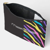 Kleurrijke Zebra Stripes Patroon Accessoire Pouch Etui (Open)