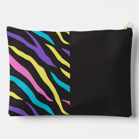 Kleurrijke Zebra Stripes Patroon Accessoire Pouch Etui (Achterkant)