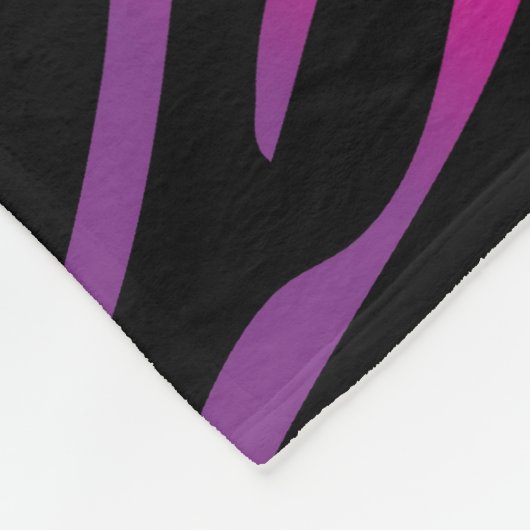 Kleurrijke zebra textuur fleece deken (Hoek)