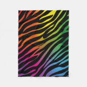 Kleurrijke zebra textuur fleece deken (Voorkant)