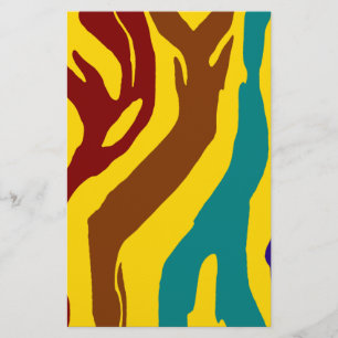 Kleurrijke zebrastrepen briefpapier