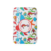 Kleurrijke Zee Creatures Pattern met Zee Horse Badmat (Voorkant Verticaal)