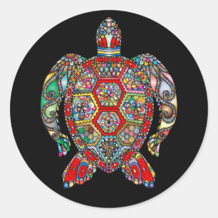 Kleurrijke Zee Ronde Sticker
