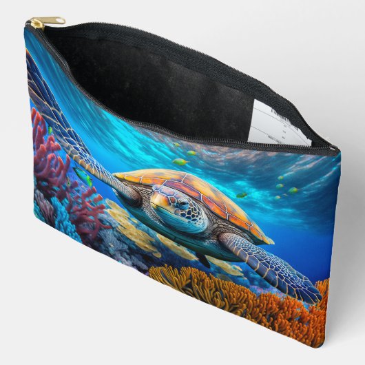 Kleurrijke Zee Turtle Etui (Open)