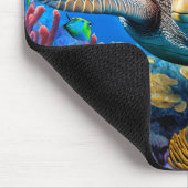 Kleurrijke Zee Turtle Muismat (Hoek)