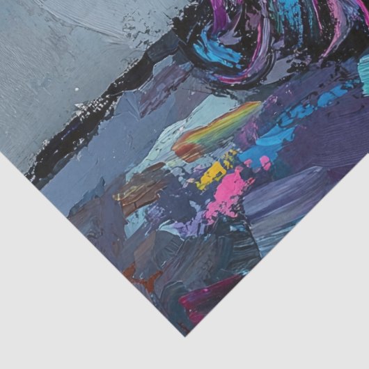 Kleurrijke Zeemeermin Olieverf Decoupage Tissuepapier (Detail)