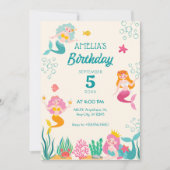 Kleurrijke zeemeermin onder het Zee Kaart (Voorkant)