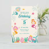 Kleurrijke zeemeermin onder het Zee Kaart (Staand voorkant)