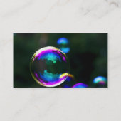 Kleurrijke zeepbellen drijven visitekaartje (Achterkant)