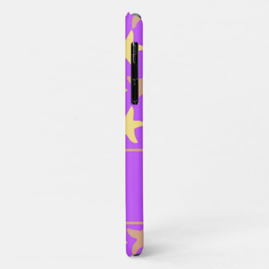 Kleurrijke zeester op paars Case-Mate iPhone case (Achterkant/links)