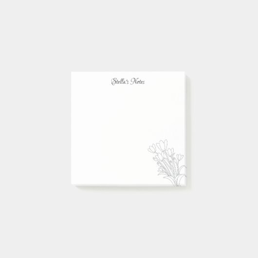 Kleurrijke zelf bloem boeket Notities Post-it® Notes (Voorkant)