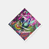 Kleurrijke zen Tangle Monogram servetten (Hoek)