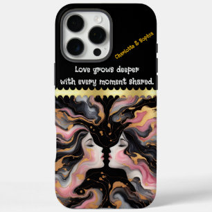 Kleurrijke zielen omarmen in harmonie. iPhone 16 pro max hoesje