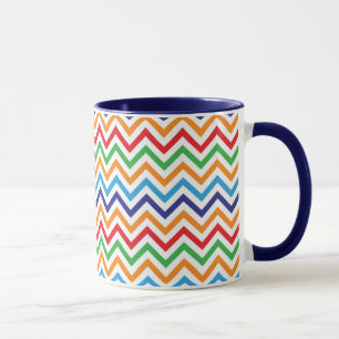 kleurrijke Zig Zag Chevron Stripes Mok