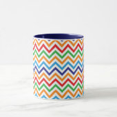  kleurrijke Zig Zag Chevron Stripes Mok (Midden)