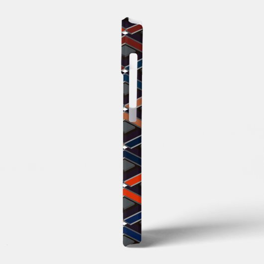 kleurrijke zigzag Karo-stappen Case-Mate iPhone Case (Achterkant / Links)