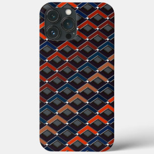 Kleurrijke zigzag Karo-stappen Case-Mate iPhone Ho 13 Pro Max Hoesje