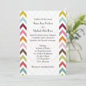 Kleurrijke zigzag, regenboogzigzag, Chevron, bruil Kaart (Staand voorkant)