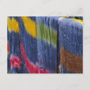 Kleurrijke zijdedraden, Mandalay, Myanmar Briefkaart