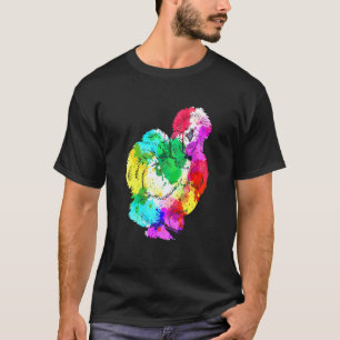 Kleurrijke Zijdehoen Waaiers Dier Kunst T-shirt