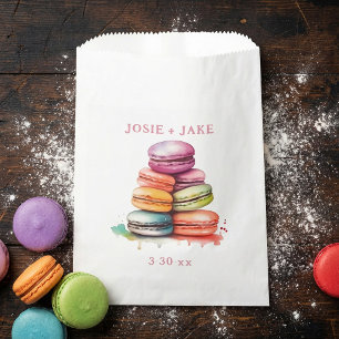 Kleurrijke zoete macarons cadeautasjes zakjes