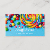 Kleurrijke Zoete Snoepjes Snoep Visitekaartje (Voorkant)