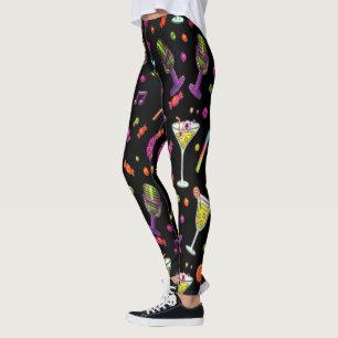 Kleurrijke Zombie Feest Chaos Voor Halloween Leggings