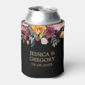 Kleurrijke Zomer Bloemen grens Bruiloft Ontwerp Blikjeskoeler (Blikje Voorkant)