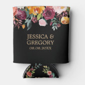 Kleurrijke Zomer Bloemen grens Bruiloft Ontwerp Blikjeskoeler (Voorkant)