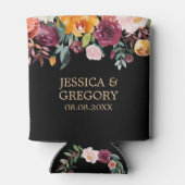 Kleurrijke Zomer Bloemen grens Bruiloft Ontwerp Blikjeskoeler (Achterkant)