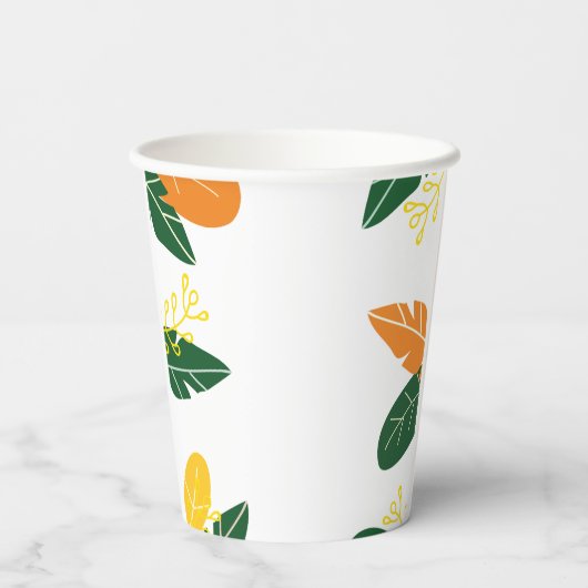 Kleurrijke Zomer Buurt Block Party Papieren Bekers (Achterkant)