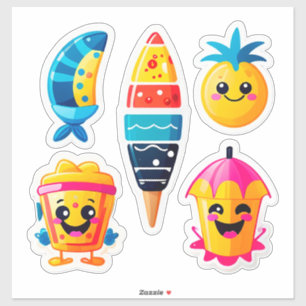 Kleurrijke Zomer Emoji Sticker