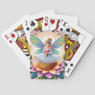Kleurrijke zomer Fairy Two illustratie Pokerkaarten