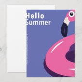 Kleurrijke zomer feestdagenkaart (Voorkant / Achterkant)