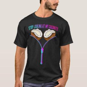Kleurrijke Zomer Kokosnoot Beha Stop met naar mijn T-shirt