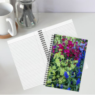 Kleurrijke Zomer Tuin Bloem Notebook Notitieboek