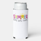 Kleurrijke Zomerdips Sips Trips met Drink en zon (Seltzer Voorkant)