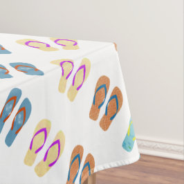 Kleurrijke zomerstrand Teenslippers tafelkleed