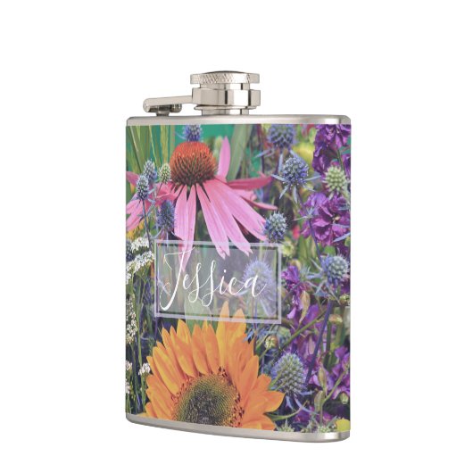 Kleurrijke zomerventilator — speciaal aangepast heupfles (Links)