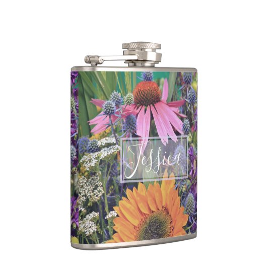 Kleurrijke zomerventilator — speciaal aangepast heupfles (Rechts)