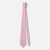 Kleurrijke Zomervibes Patel Roze Flamingo Stropdas (Voorkant)