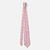 Kleurrijke Zomervibes Patel Roze Flamingo Stropdas (Achterkant)