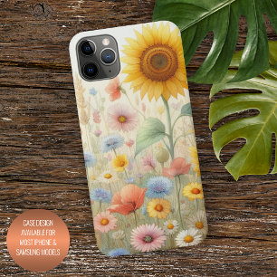 Kleurrijke zomerwilde bloemen bloemenkunst met Wat iPhone 11Pro Max Hoesje