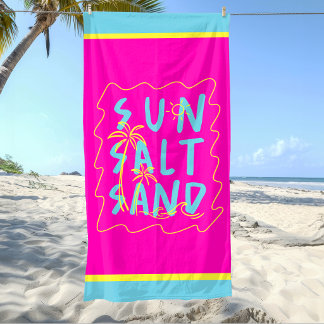 Kleurrijke Zon Zand Zout Strandlaken